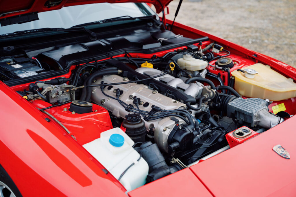 Engine bay of 1989 Porsche 944 S2 for sale in New Hampshire